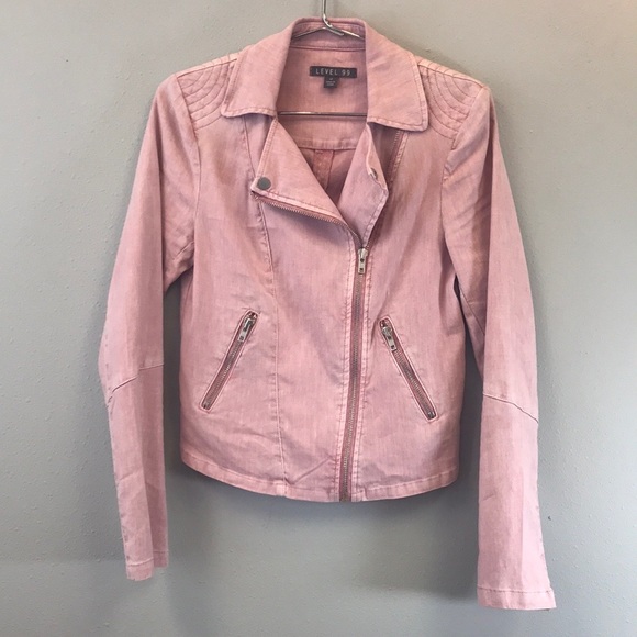 Level 99 Blush Brooklyn Moto-Jacket - Picture 4 of 8